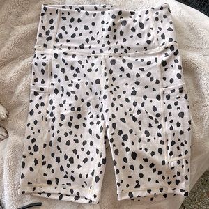 MAVEN THREAD 8” DALMATIAN BIKER SHORTS - SMALL